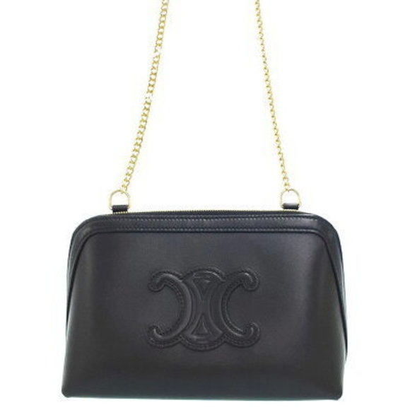 Celine Cuir Triomphe Chain Clutch - Picture 1 of 8